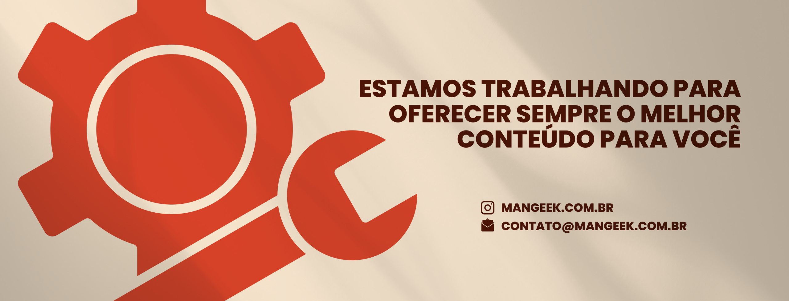 banner manutenÇÃo site